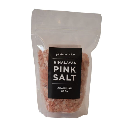 Pickle & Spice Granular Pink Himalayan Salt 600g Per Packet