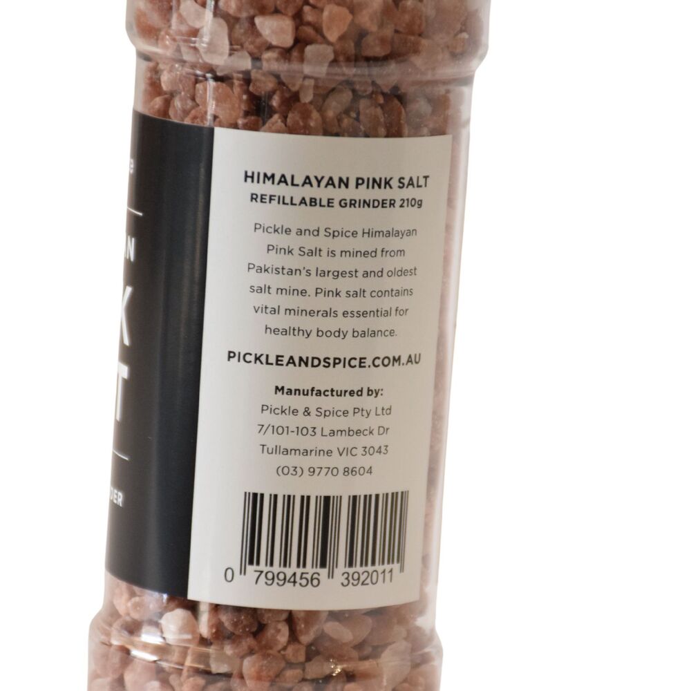 Pickle & Spice Pink Himalayan Salt Grinder 210g Per Unit