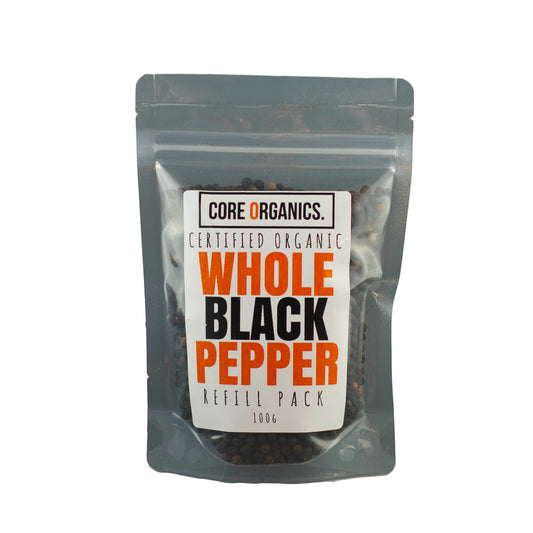 Pickle & Spice Organic Whole Black Peppercorn Refill 100g Per Unit